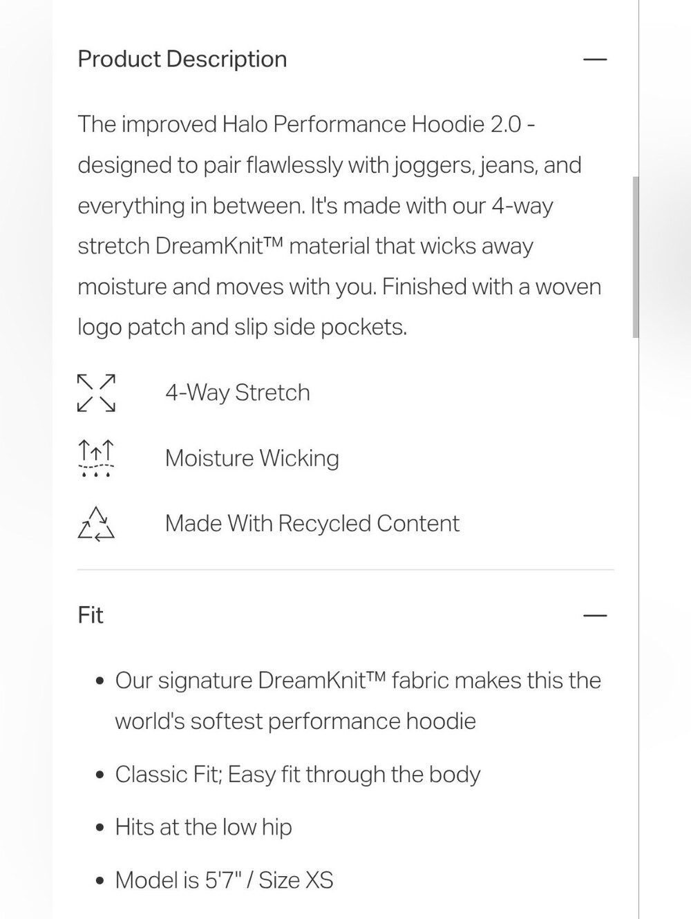 Vuori Black Halo Performance Hoodie 2.0 - Picture 3 of 5